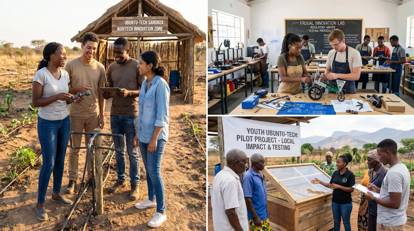 SADC Youth-led frugal digital IKS innovations for Ubuntu-Tech Policy Sandboxes: fast-tracking and testing temporary regulatory waivers, prioritizing community impact over strict commercial metrics.